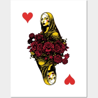 Queen Of Hearts Modern Classic Playing Card Posters and Art